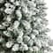 5ft. Pre-Lit Flocked Montreal Fir Artificial Christmas Tree, Warm White LED Lights